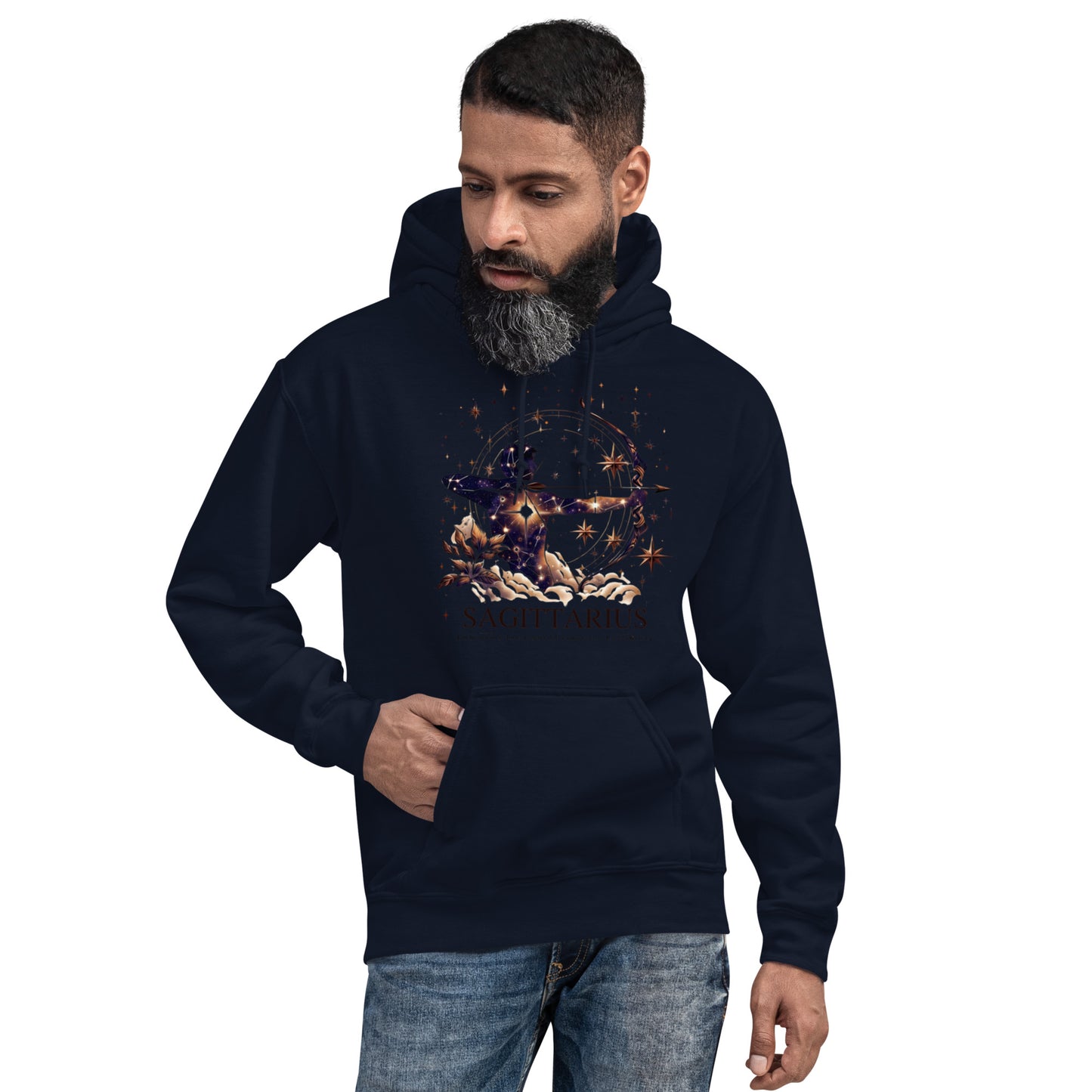 Unisex Starry Sagittarius Hoodie – The Seeker's Constellation Comfort