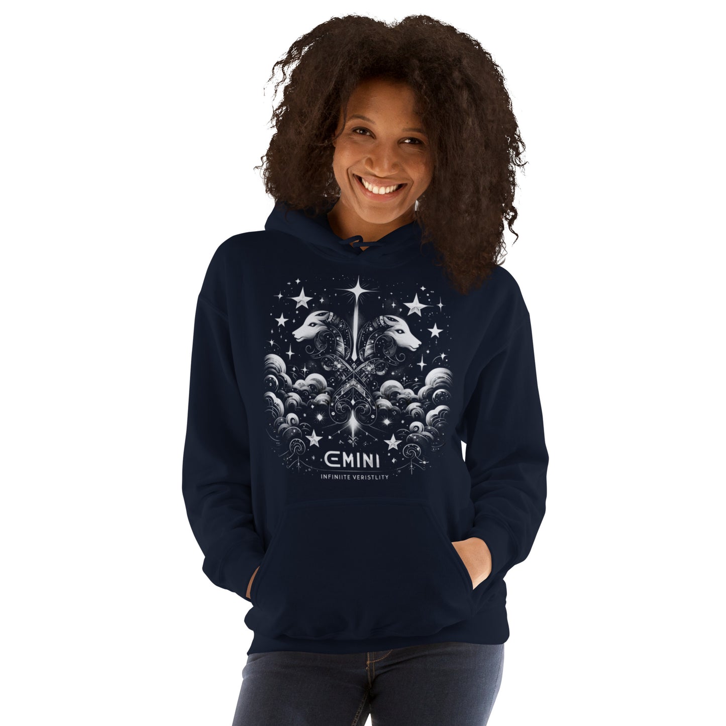 Unisex Dynamic Gemini Hoodie – A Celestial Tribute to the Intellectual Twins