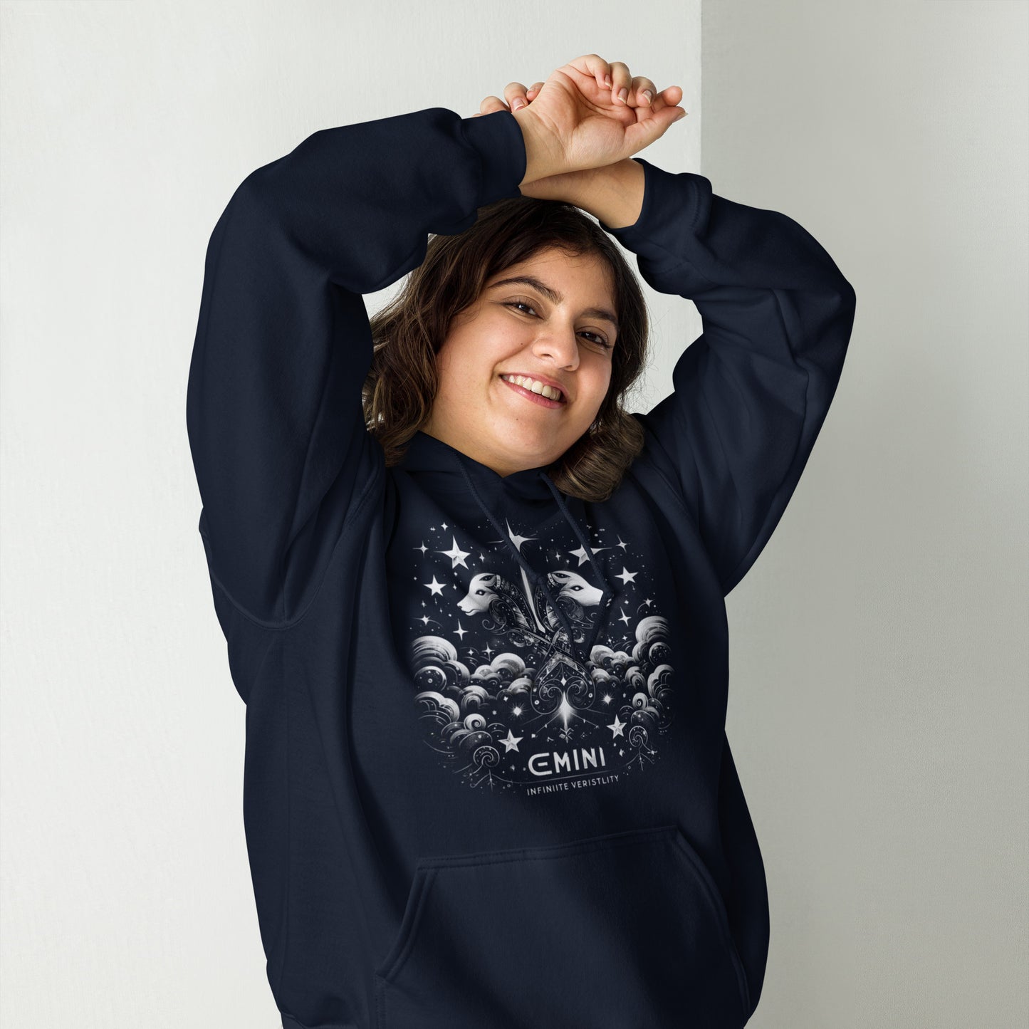 Unisex Dynamic Gemini Hoodie – A Celestial Tribute to the Intellectual Twins