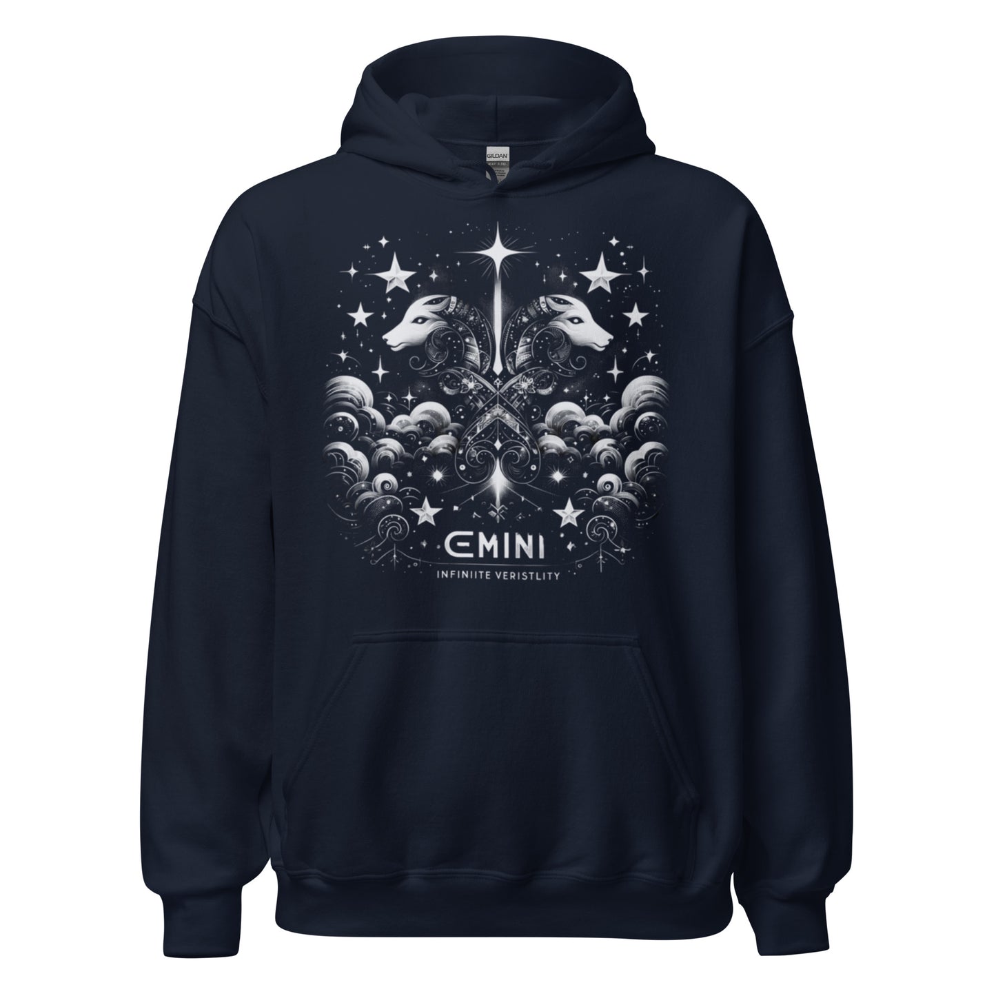 Unisex Dynamic Gemini Hoodie – A Celestial Tribute to the Intellectual Twins