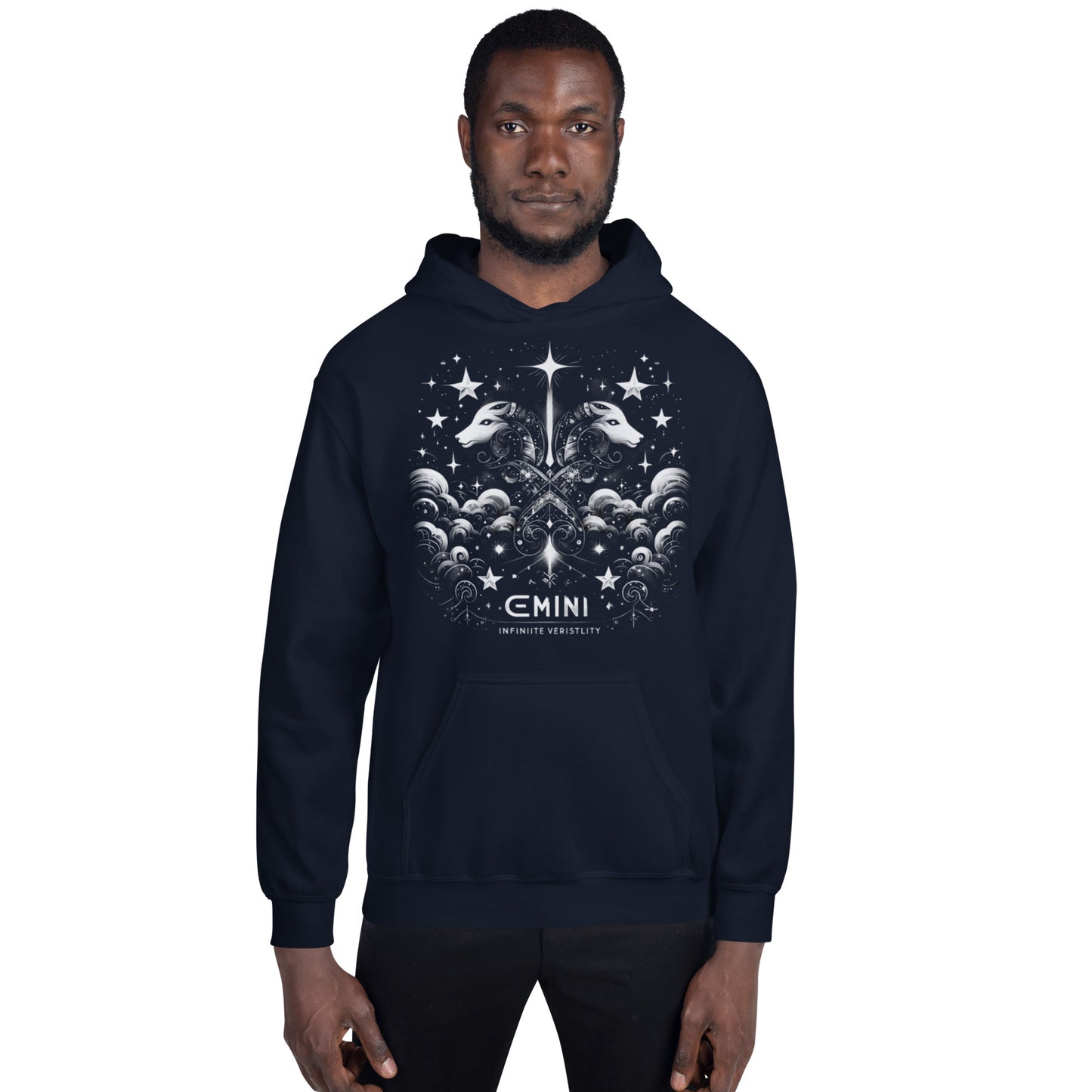 Unisex Dynamic Gemini Hoodie – A Celestial Tribute to the Intellectual Twins