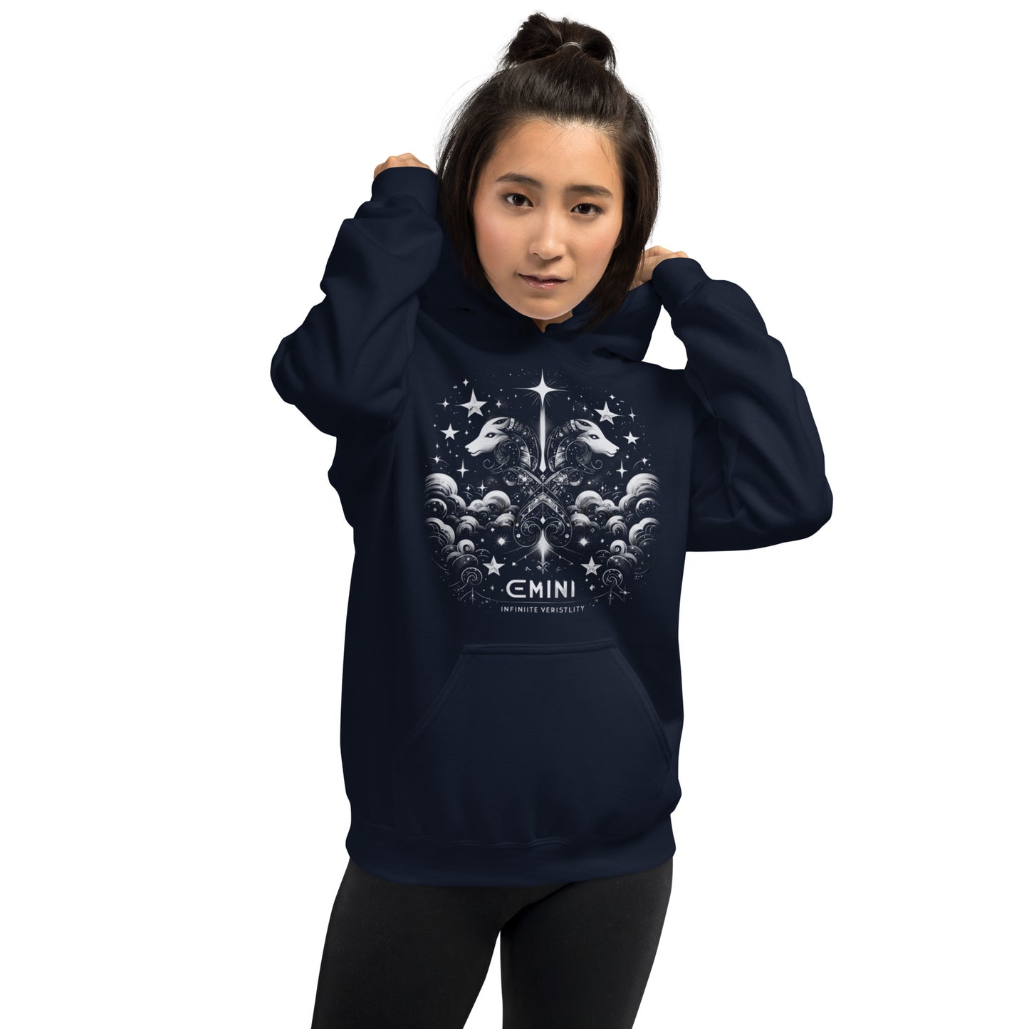 Unisex Dynamic Gemini Hoodie – A Celestial Tribute to the Intellectual Twins