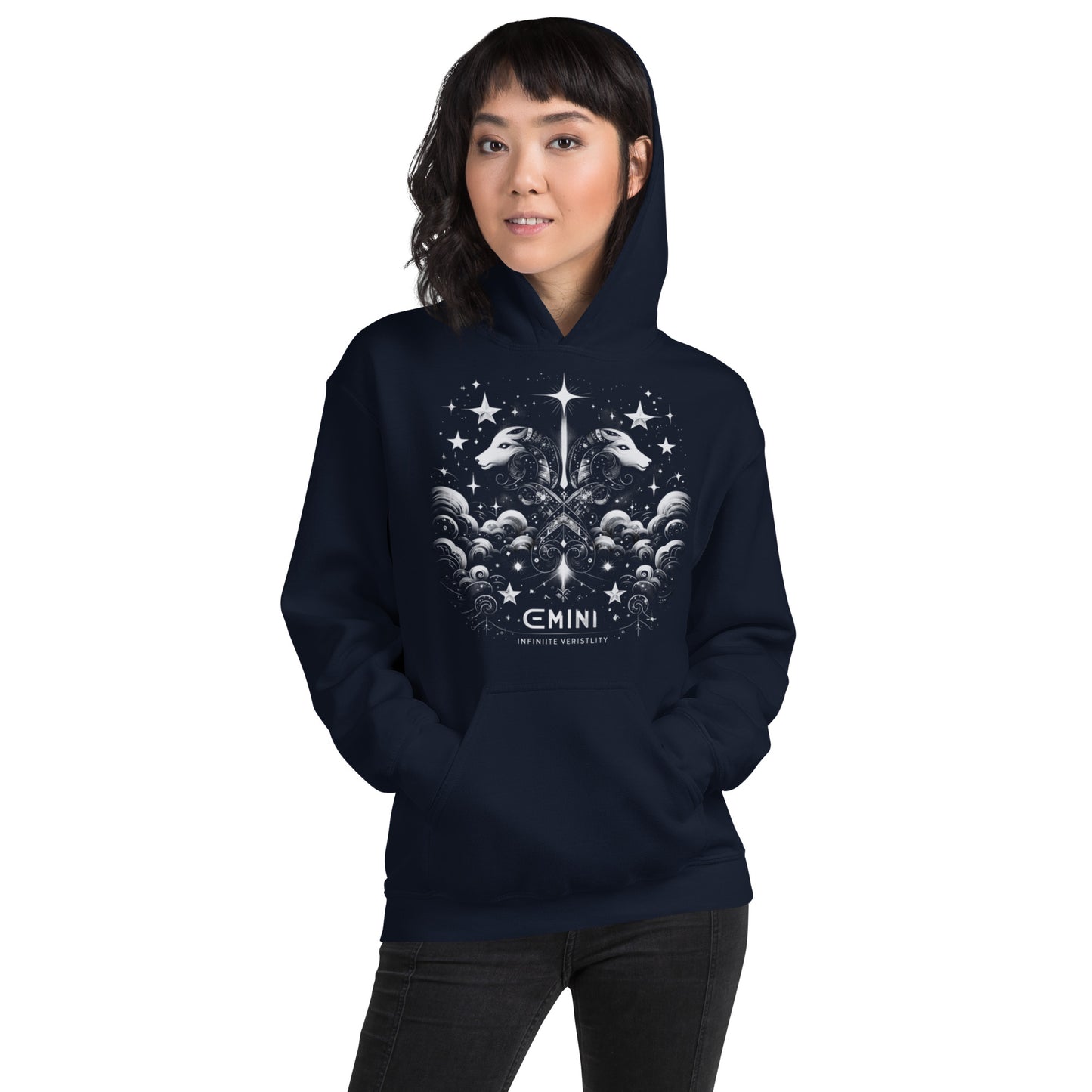 Unisex Dynamic Gemini Hoodie – A Celestial Tribute to the Intellectual Twins