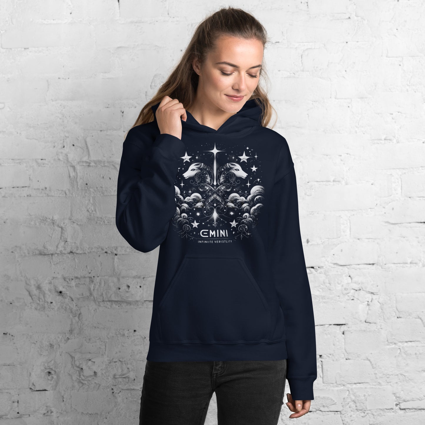 Unisex Dynamic Gemini Hoodie – A Celestial Tribute to the Intellectual Twins