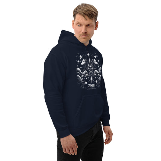 Unisex Dynamic Gemini Hoodie – A Celestial Tribute to the Intellectual Twins