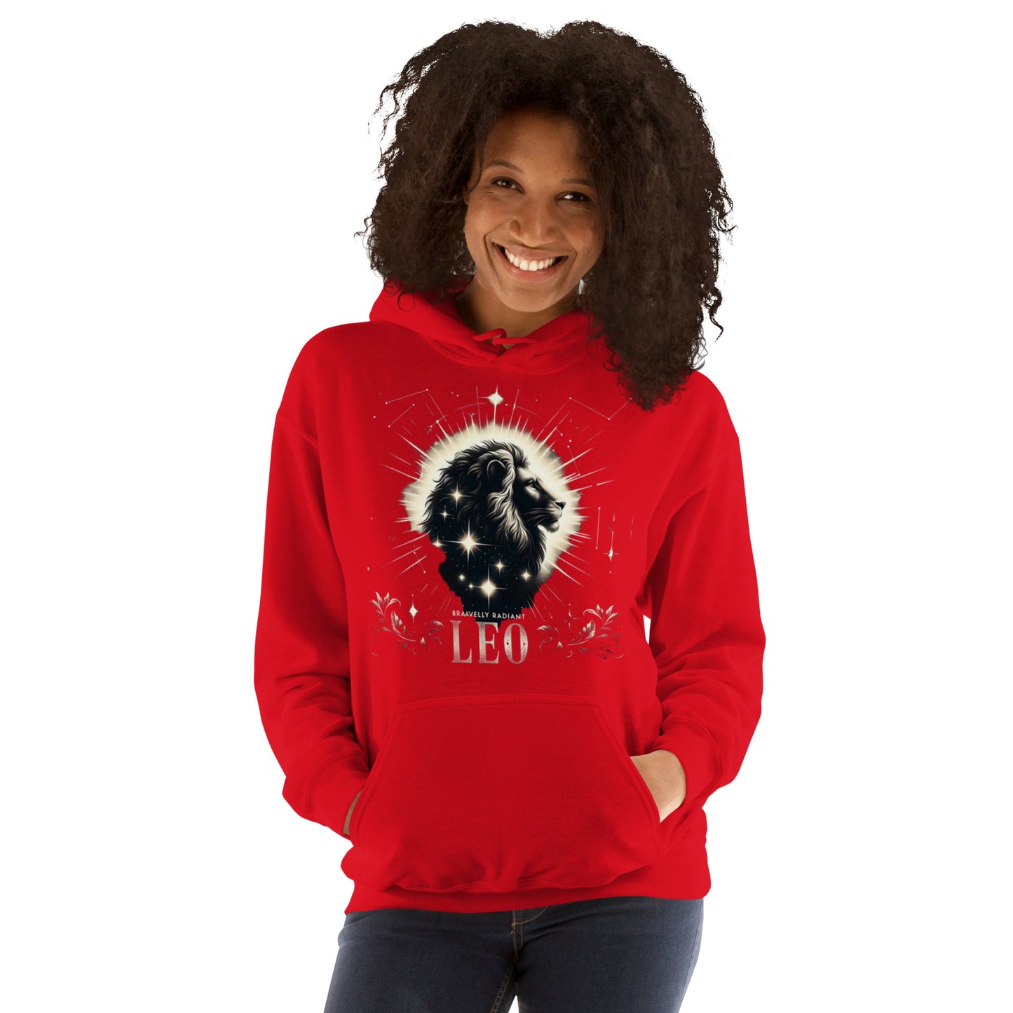 Unisex Daringly Majestic Leo Hoodie - The Astrological Beacon of Strength