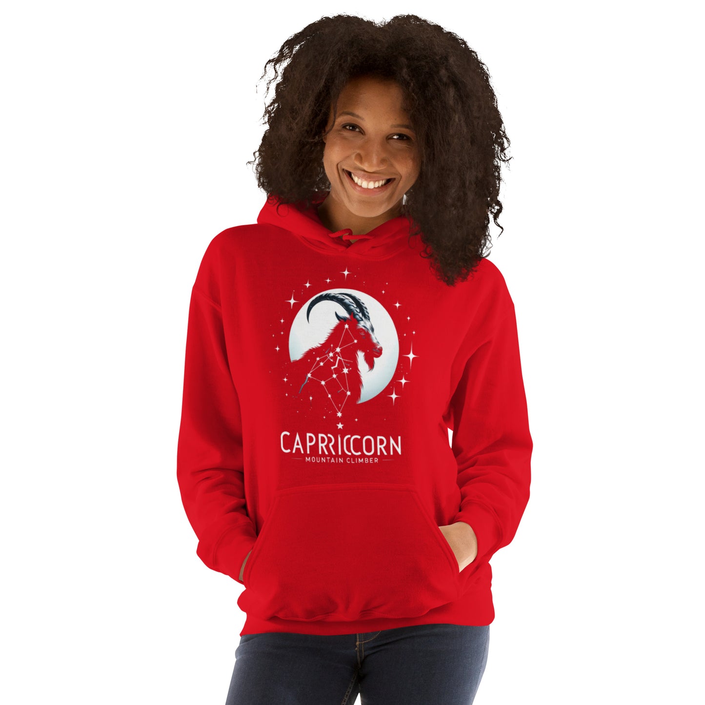 Unisex Capricorn Moonlit Hoodie - Cosmic Climb