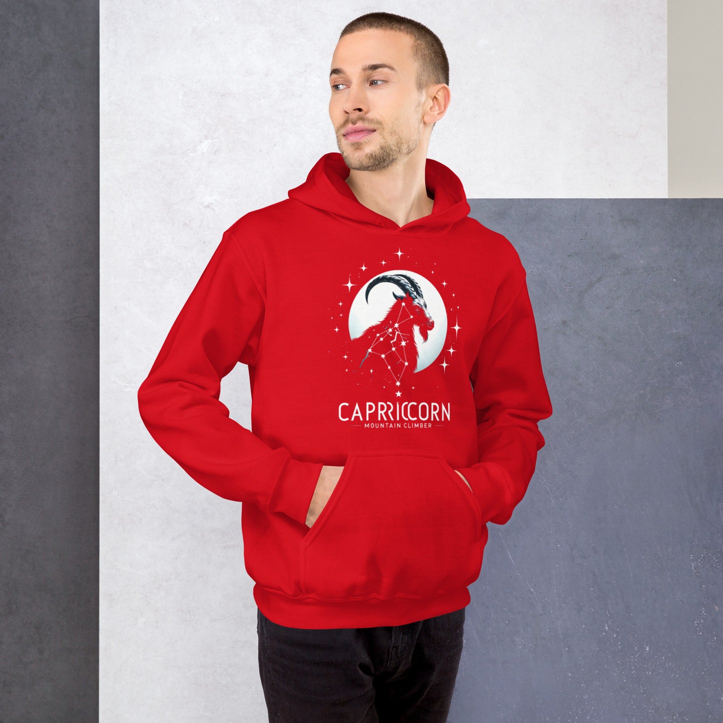 Unisex Capricorn Moonlit Hoodie - Cosmic Climb