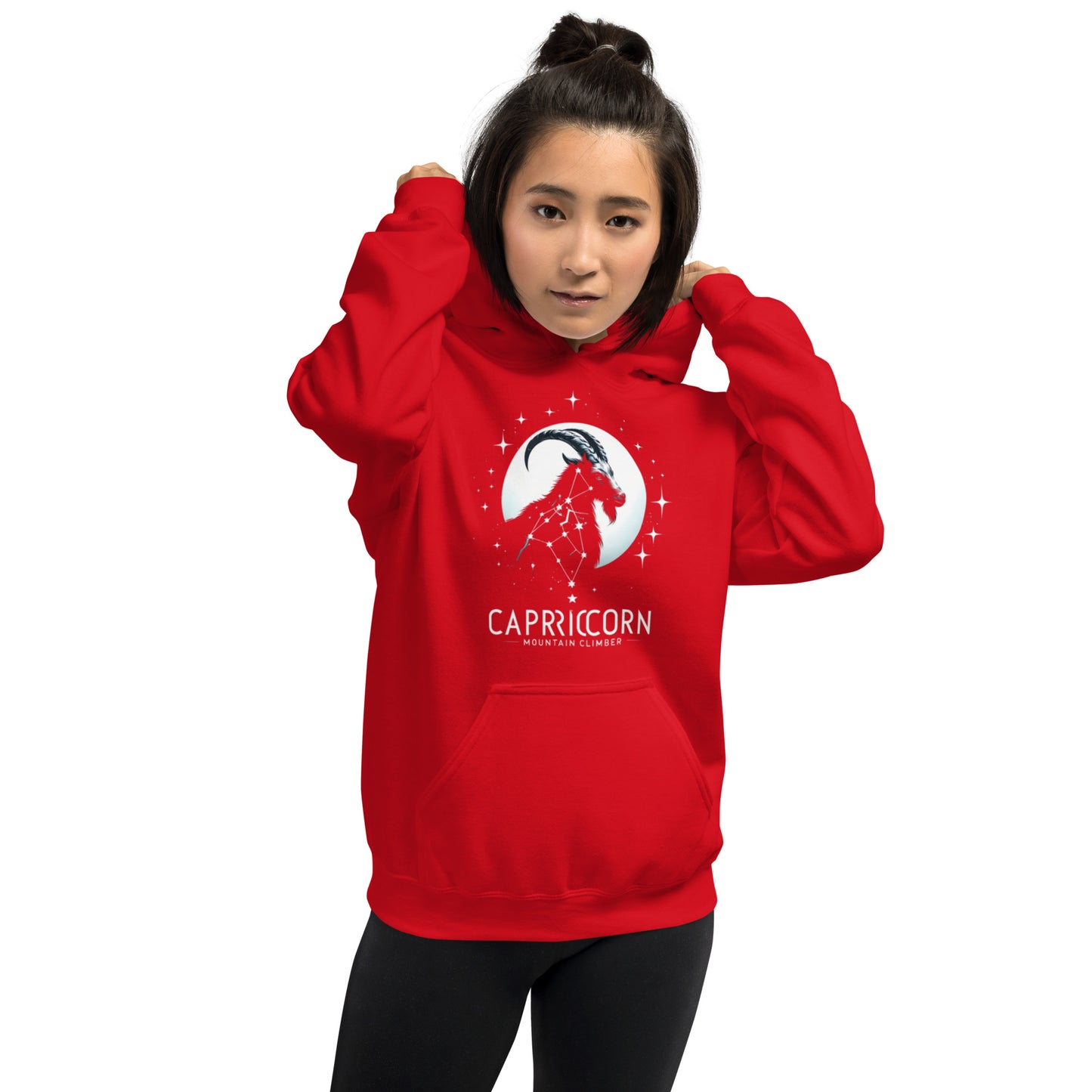 Unisex Capricorn Moonlit Hoodie - Cosmic Climb