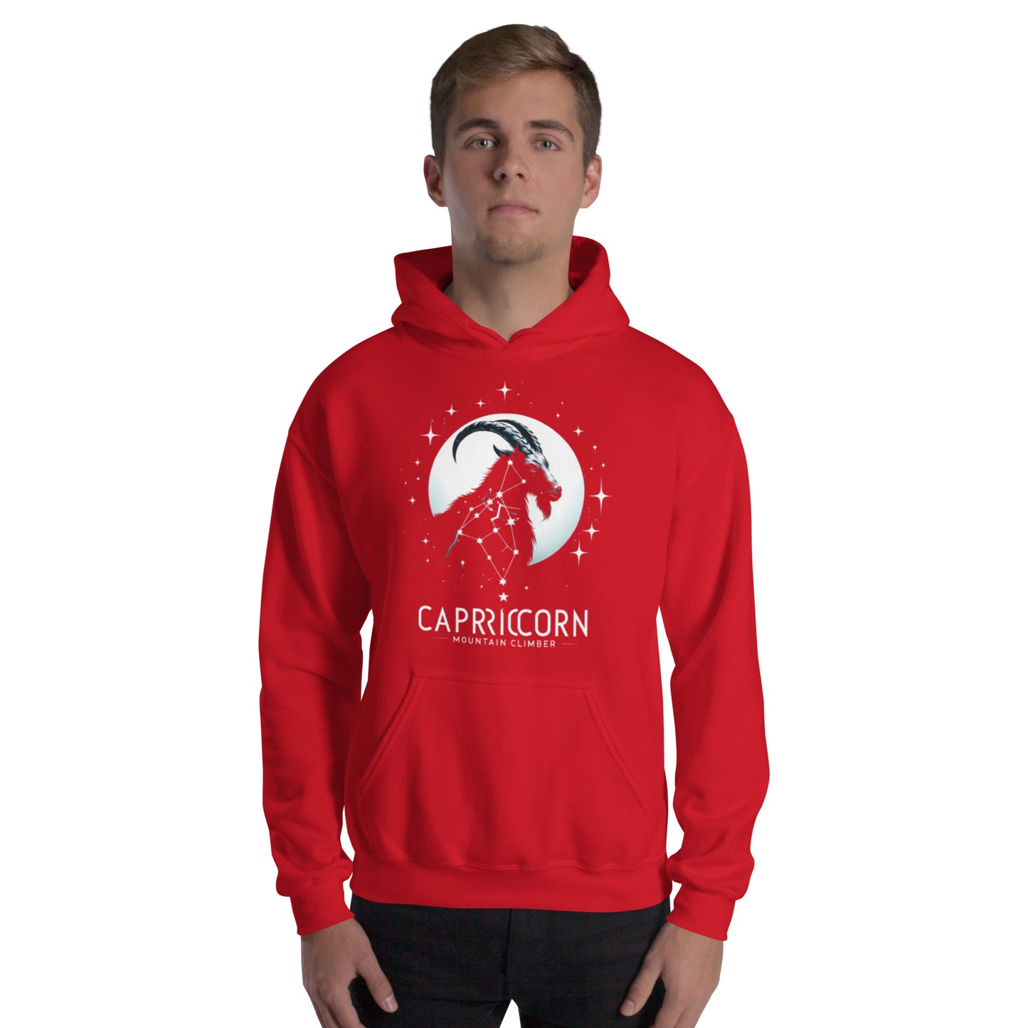 Unisex Capricorn Moonlit Hoodie - Cosmic Climb