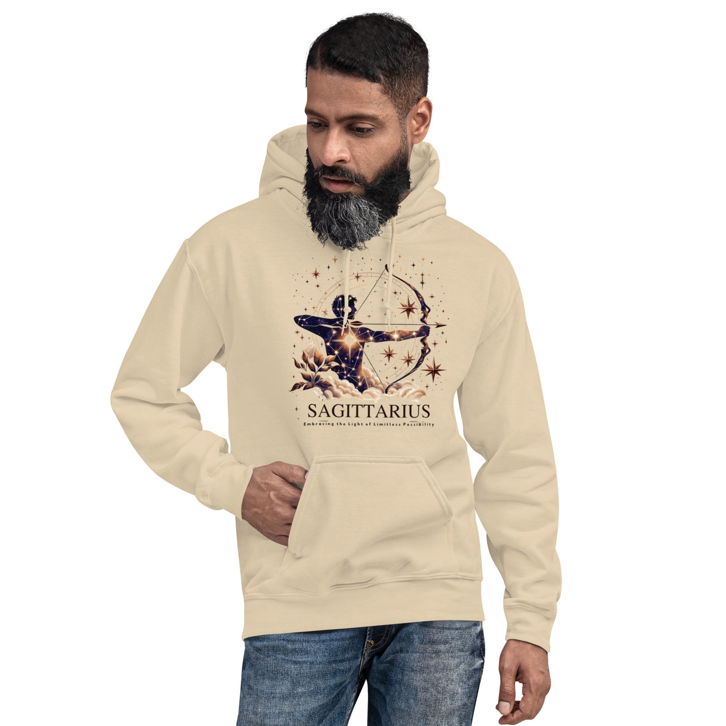 Unisex Starry Sagittarius Hoodie – The Seeker's Constellation Comfort