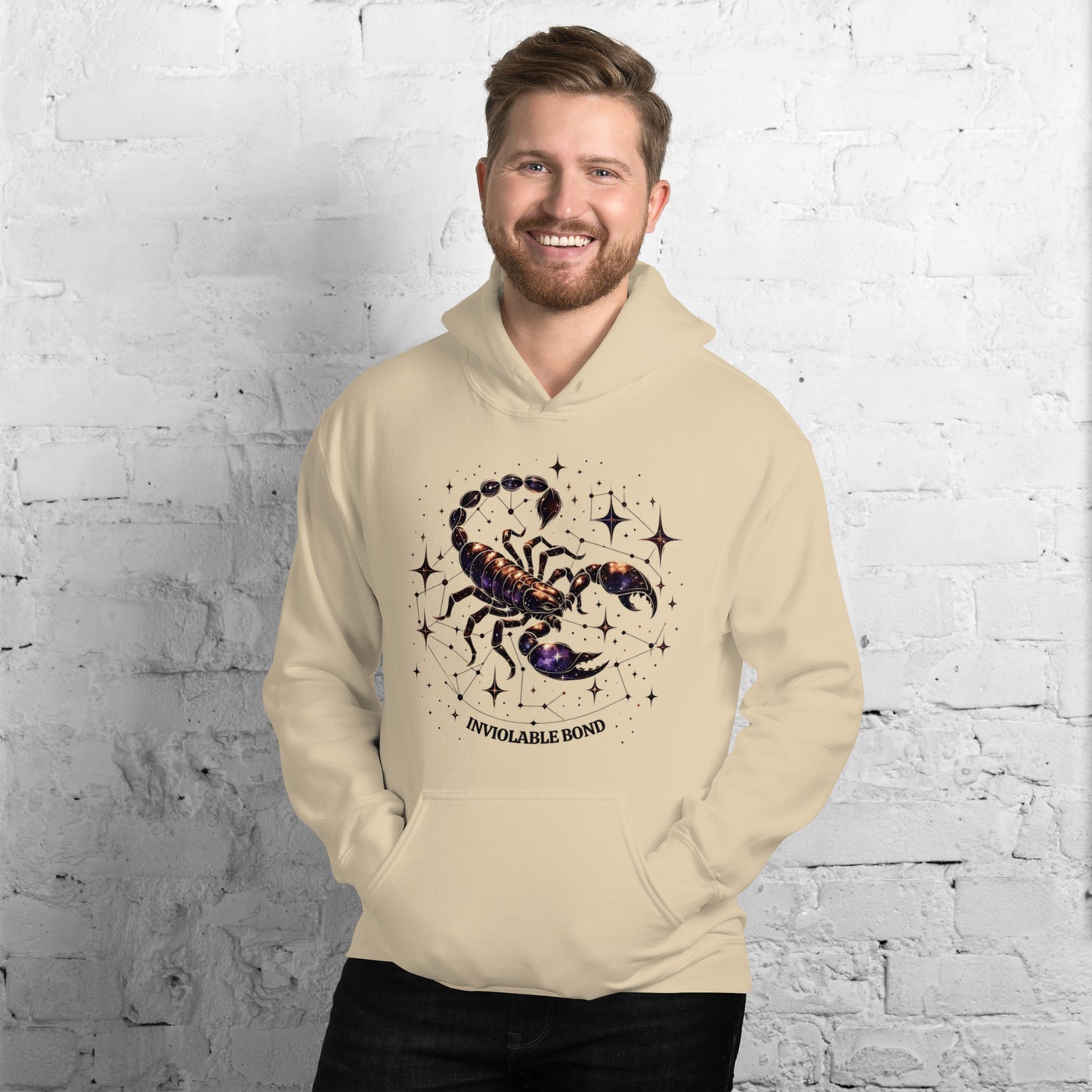 Unisex Scorpio Intertwined Stars Hoodie – Embrace the Power of Indomitable Will