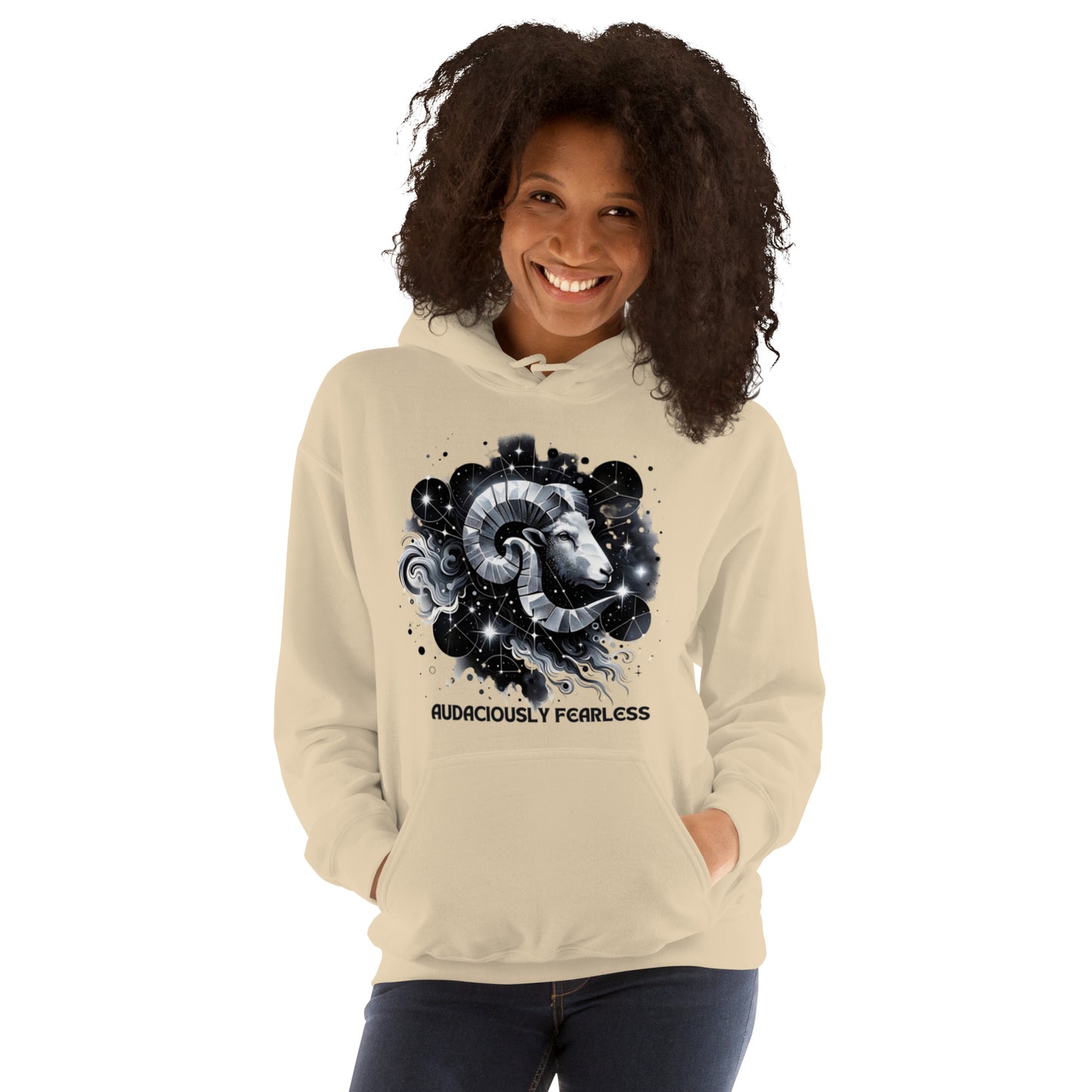 Unisex Audaciously Fearless Aries Hoodie - A Tribute to the Valiant