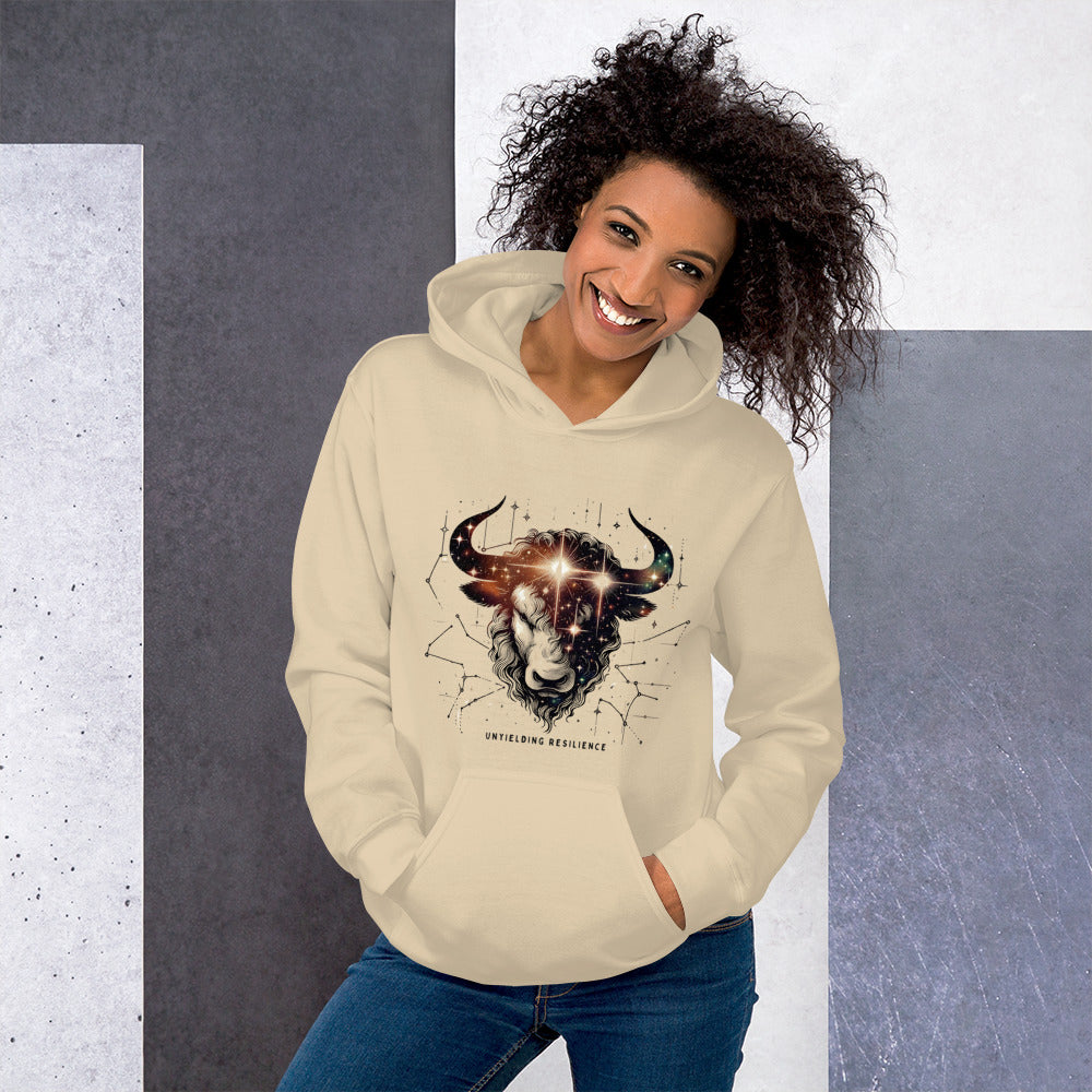 Unisex Taurus Tenacious Strength Hoodie - Unyielding Comfort for the Determined