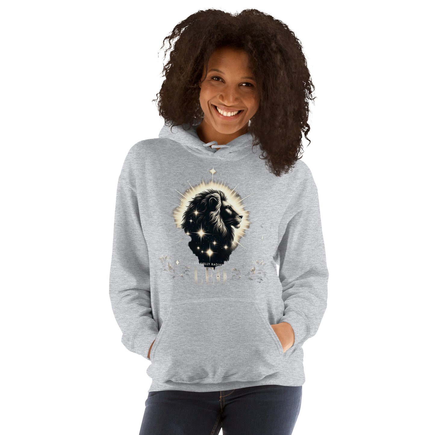 Unisex Daringly Majestic Leo Hoodie - The Astrological Beacon of Strength