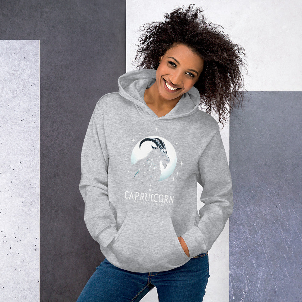 Unisex Capricorn Moonlit Hoodie - Cosmic Climb