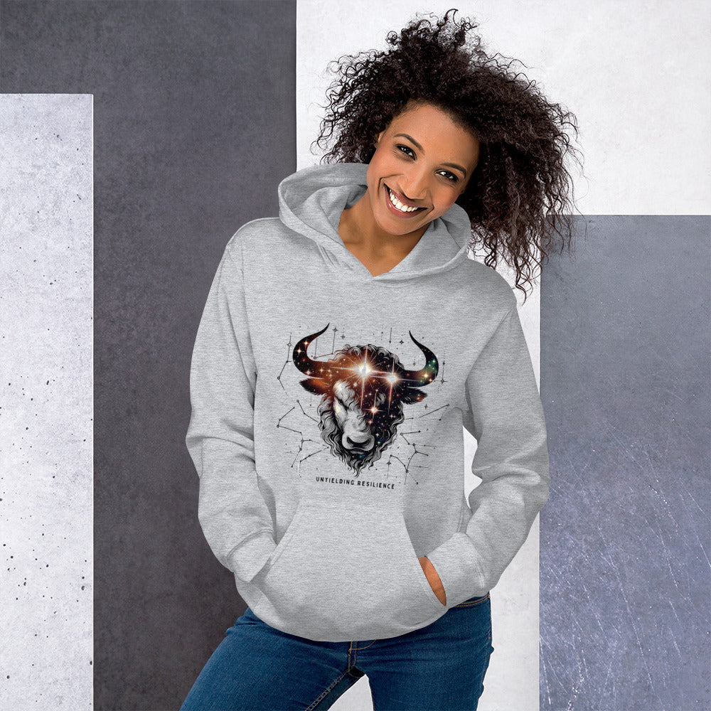 Unisex Taurus Tenacious Strength Hoodie - Unyielding Comfort for the Determined