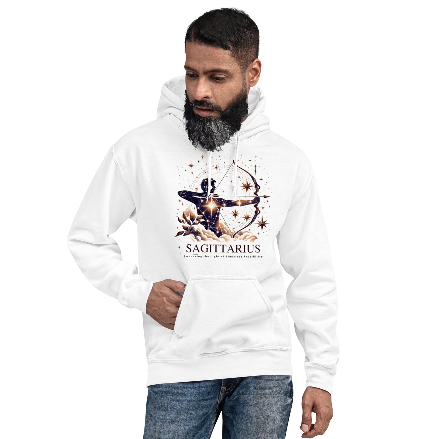 Unisex Starry Sagittarius Hoodie – The Seeker's Constellation Comfort