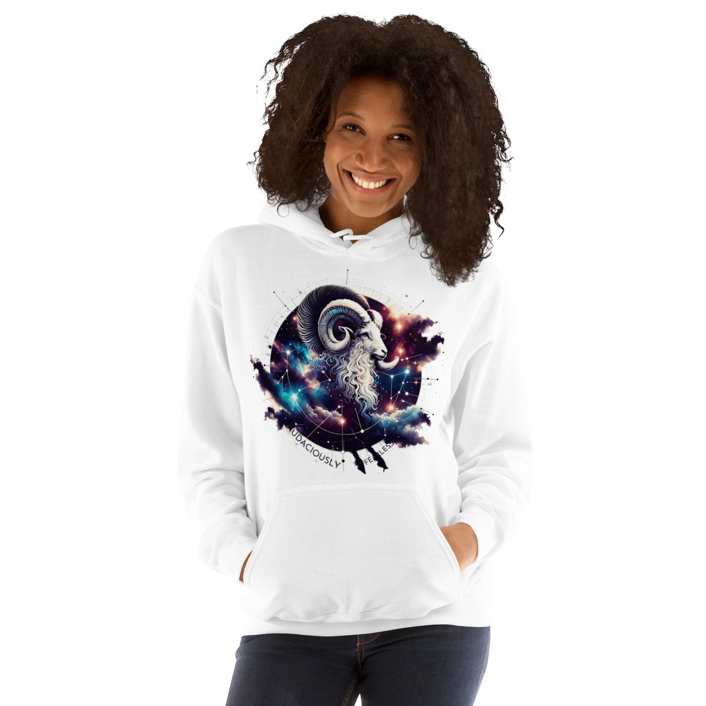 Unisex Aries Constellation Hoodie – Embrace the Ram's Fiery Spirit