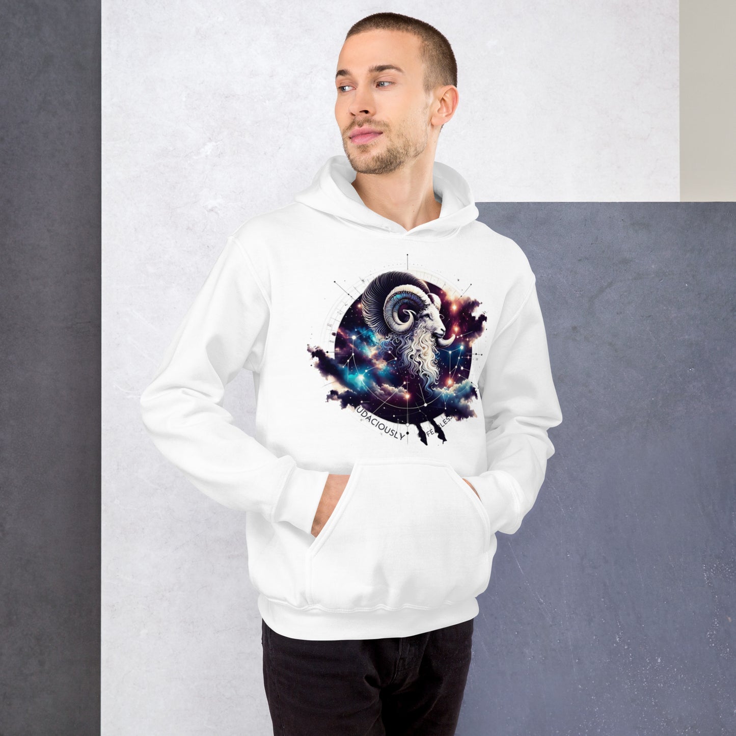 Unisex Aries Constellation Hoodie – Embrace the Ram's Fiery Spirit