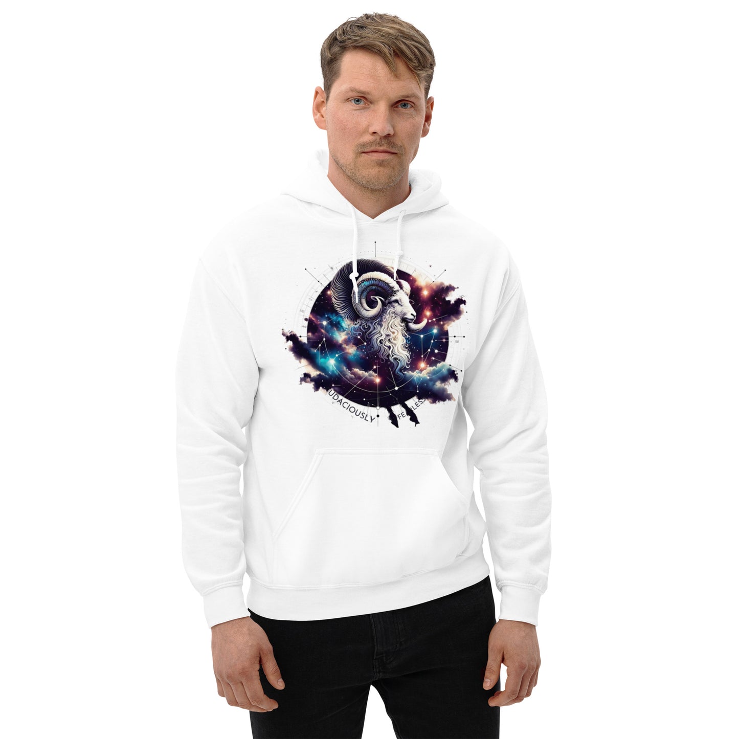 Unisex Aries Constellation Hoodie – Embrace the Ram's Fiery Spirit