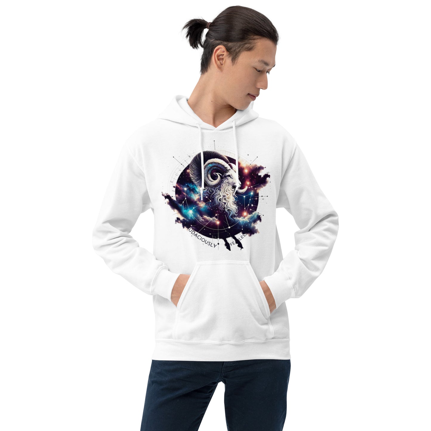 Unisex Aries Constellation Hoodie – Embrace the Ram's Fiery Spirit