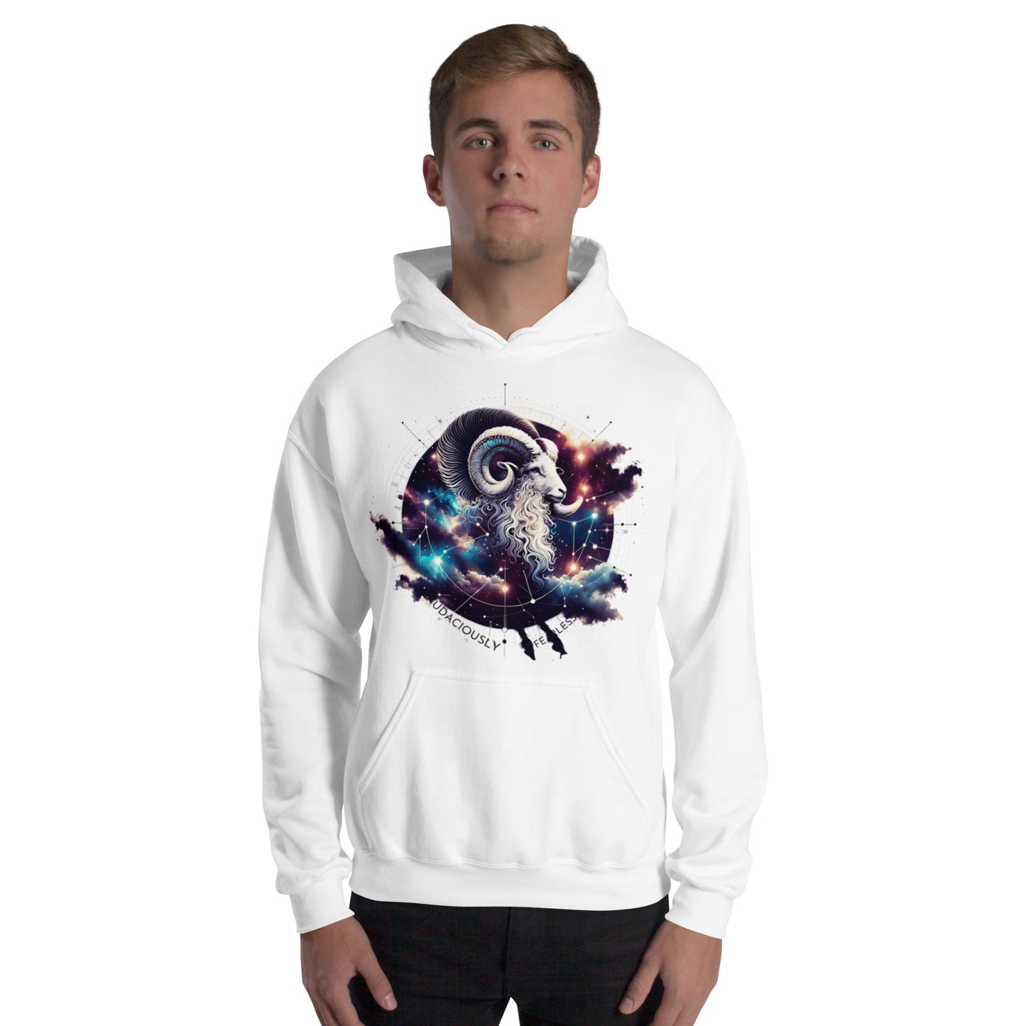 Unisex Aries Constellation Hoodie – Embrace the Ram's Fiery Spirit