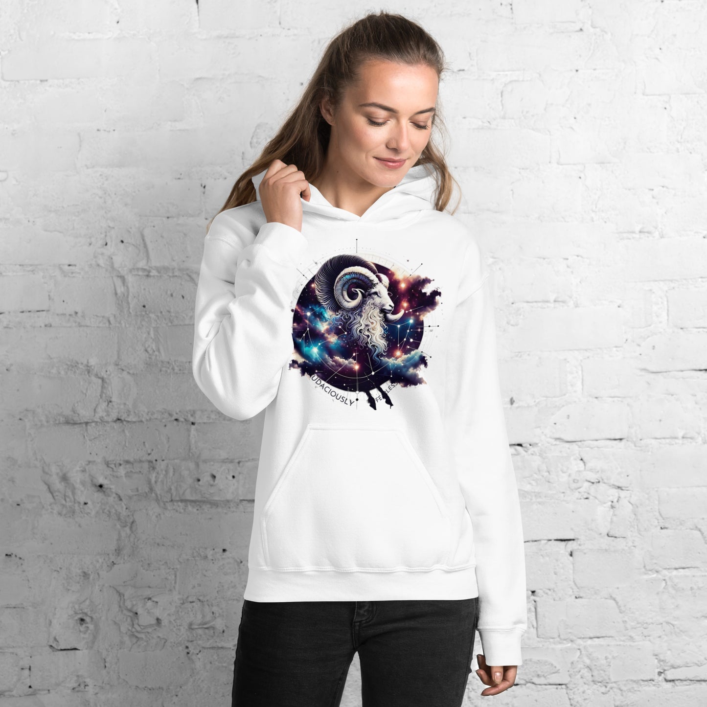 Unisex Aries Constellation Hoodie – Embrace the Ram's Fiery Spirit