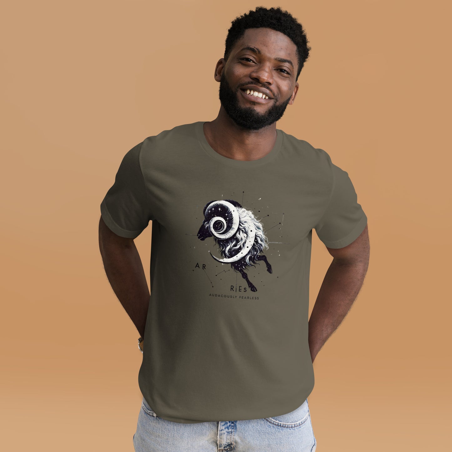 Audaciously Fearless Aries Tee – Dynamic Astrological Design T-shirt