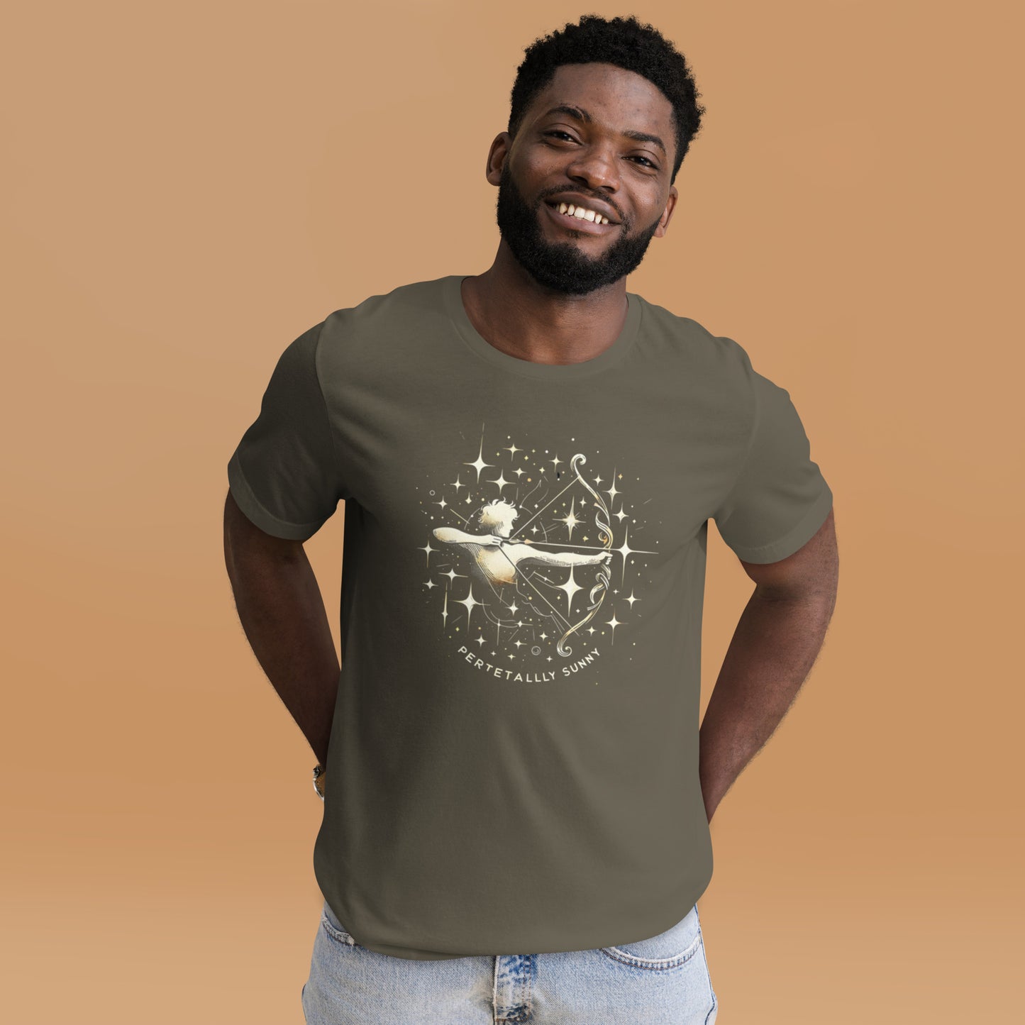 Unisex Perpetually Sunny Sagittarius T-Shirt – The Archer's Spark | Star Sign Series