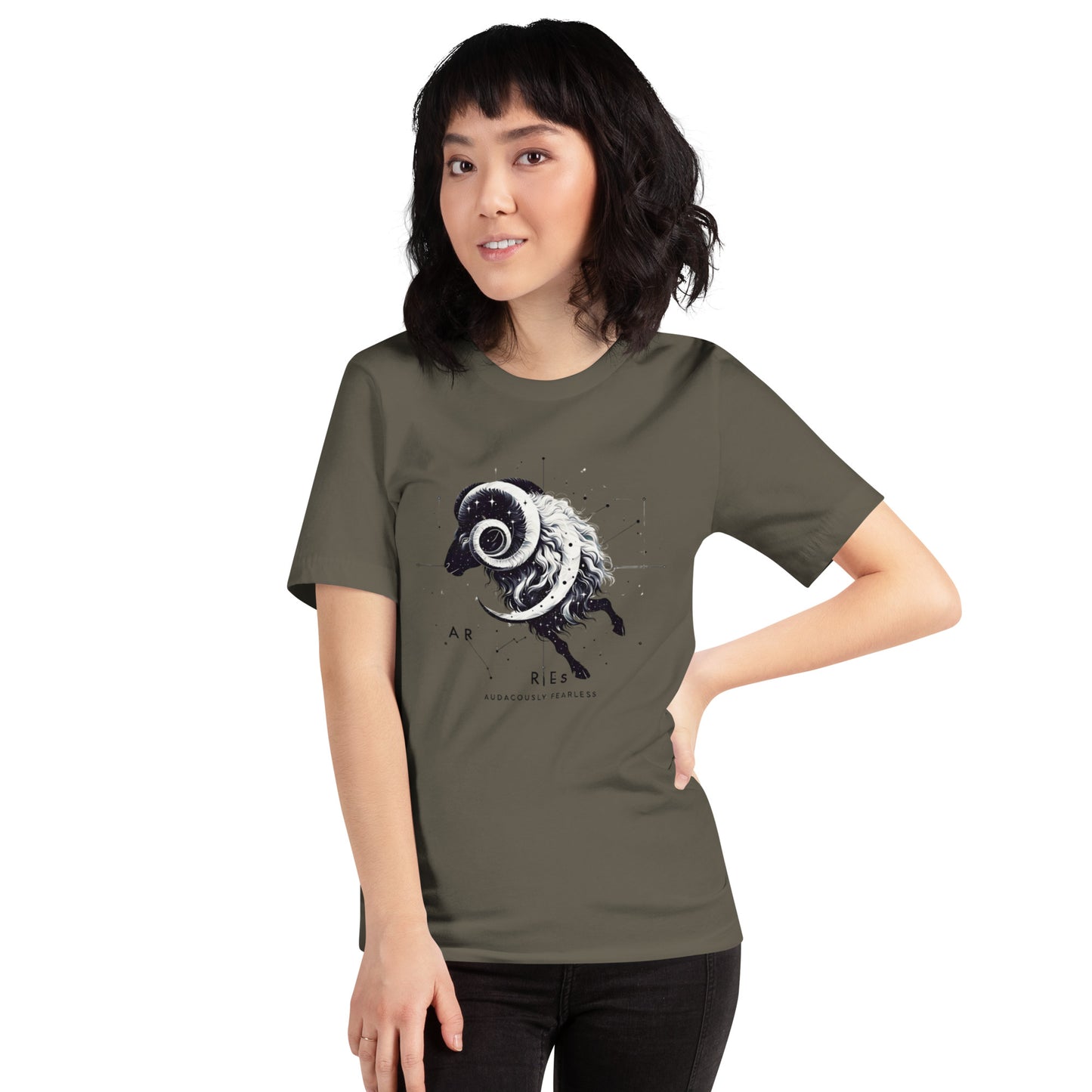 Audaciously Fearless Aries Tee – Dynamic Astrological Design T-shirt