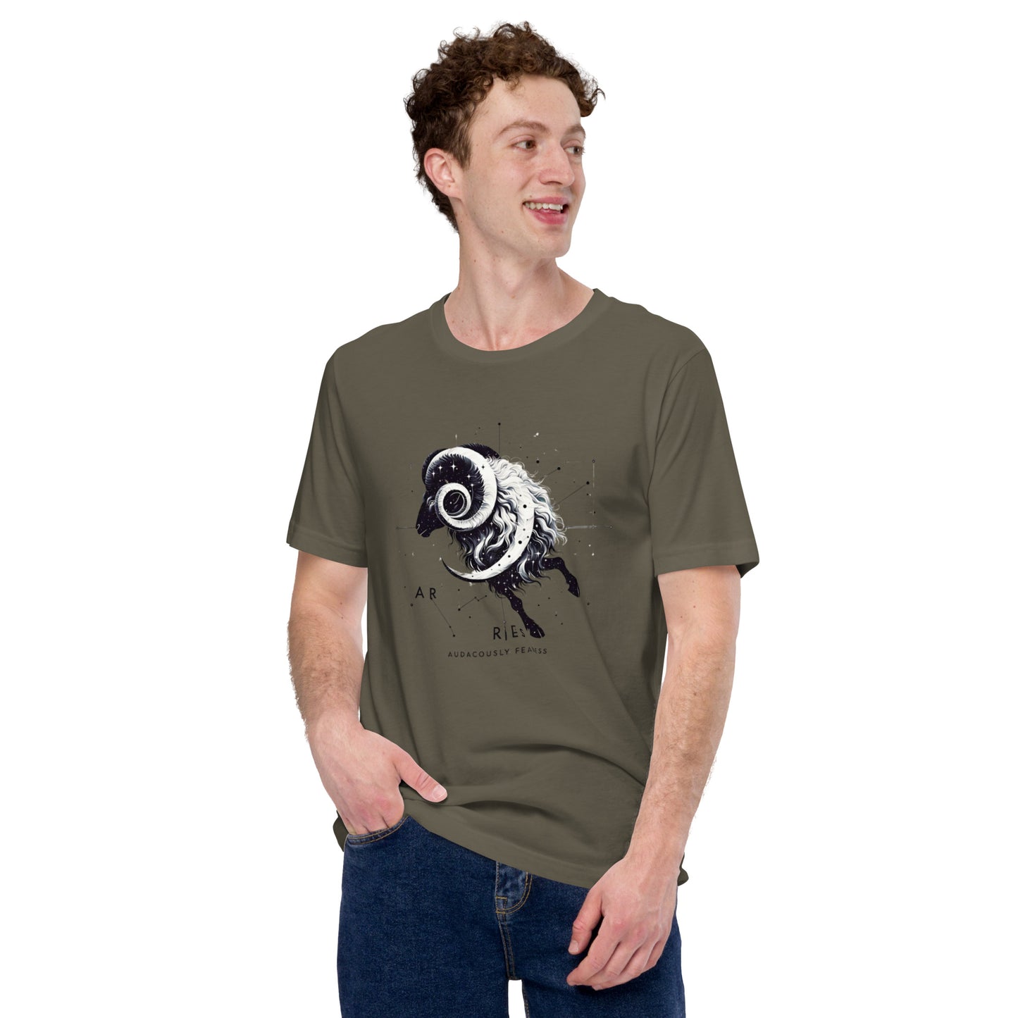 Audaciously Fearless Aries Tee – Dynamic Astrological Design T-shirt