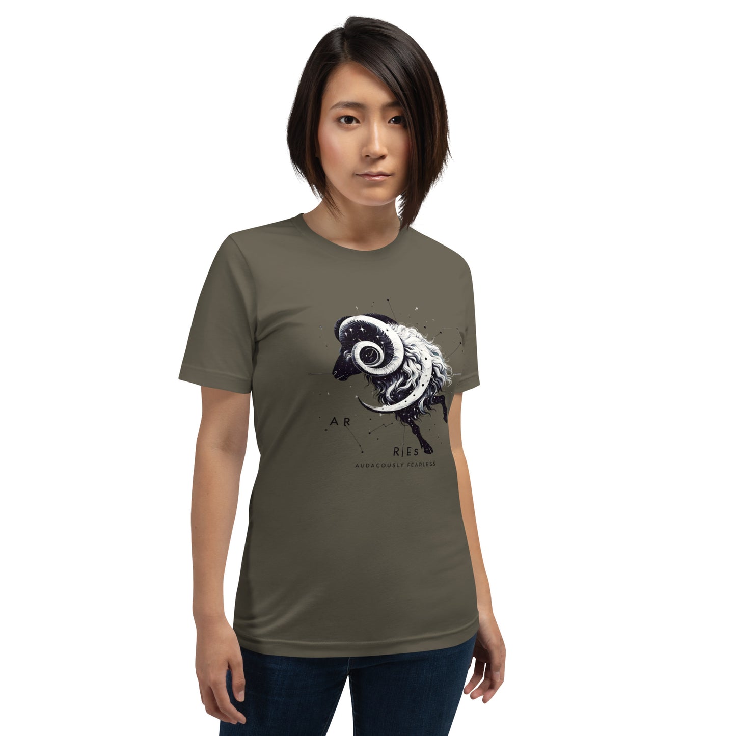 Audaciously Fearless Aries Tee – Dynamic Astrological Design T-shirt