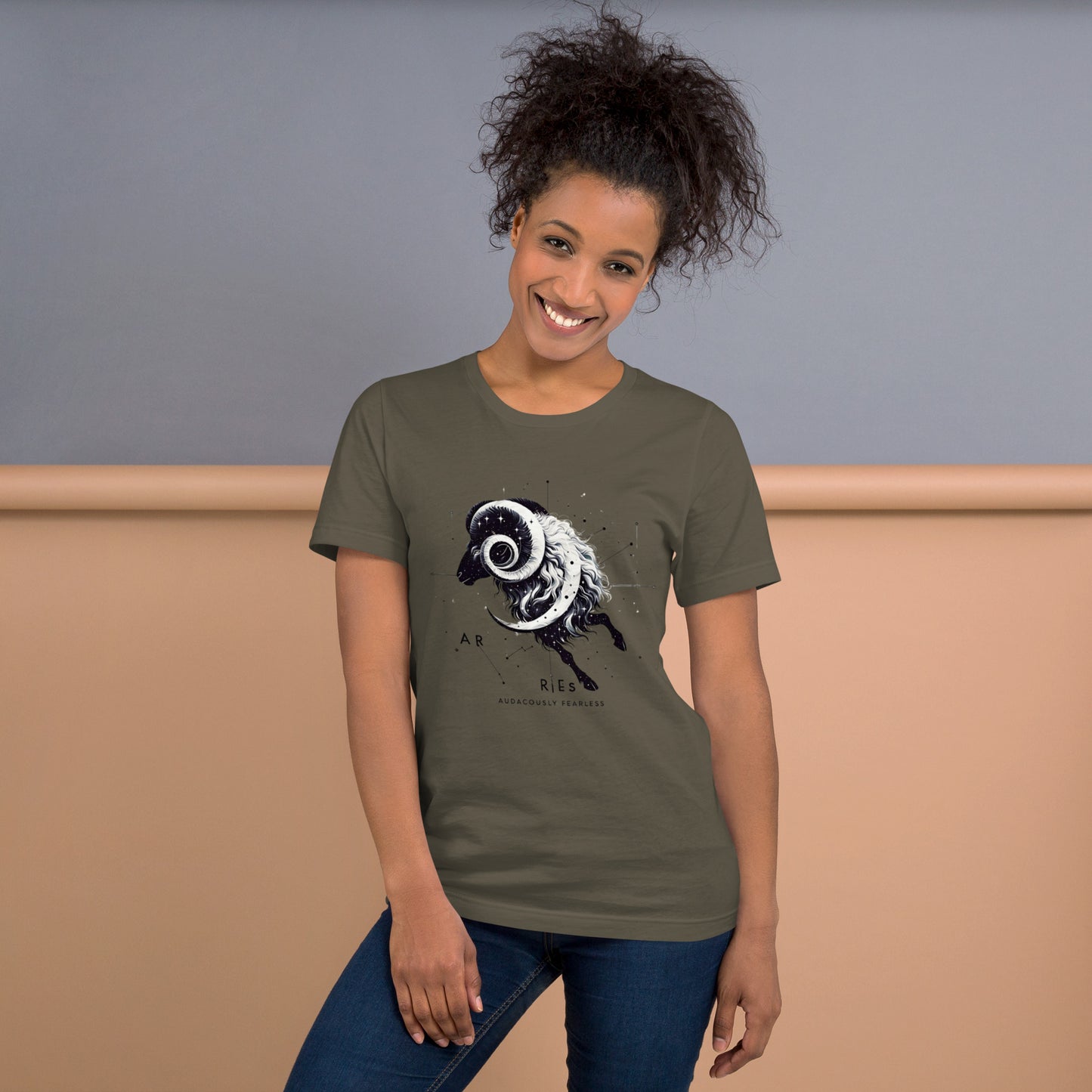 Audaciously Fearless Aries Tee – Dynamic Astrological Design T-shirt