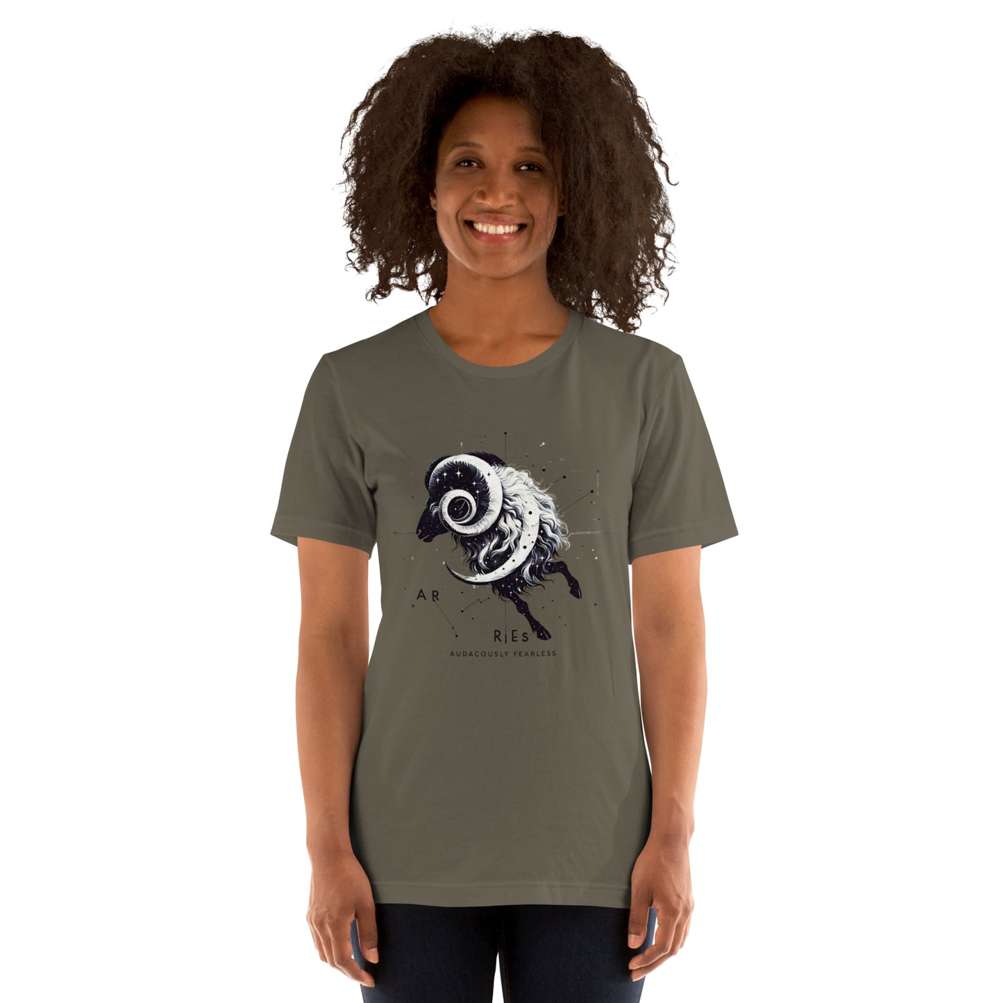 Audaciously Fearless Aries Tee – Dynamic Astrological Design T-shirt