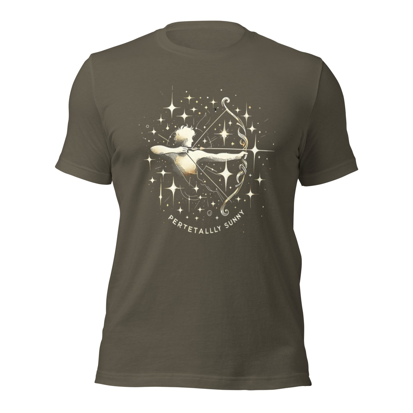 Unisex Perpetually Sunny Sagittarius T-Shirt – The Archer's Spark | Star Sign Series