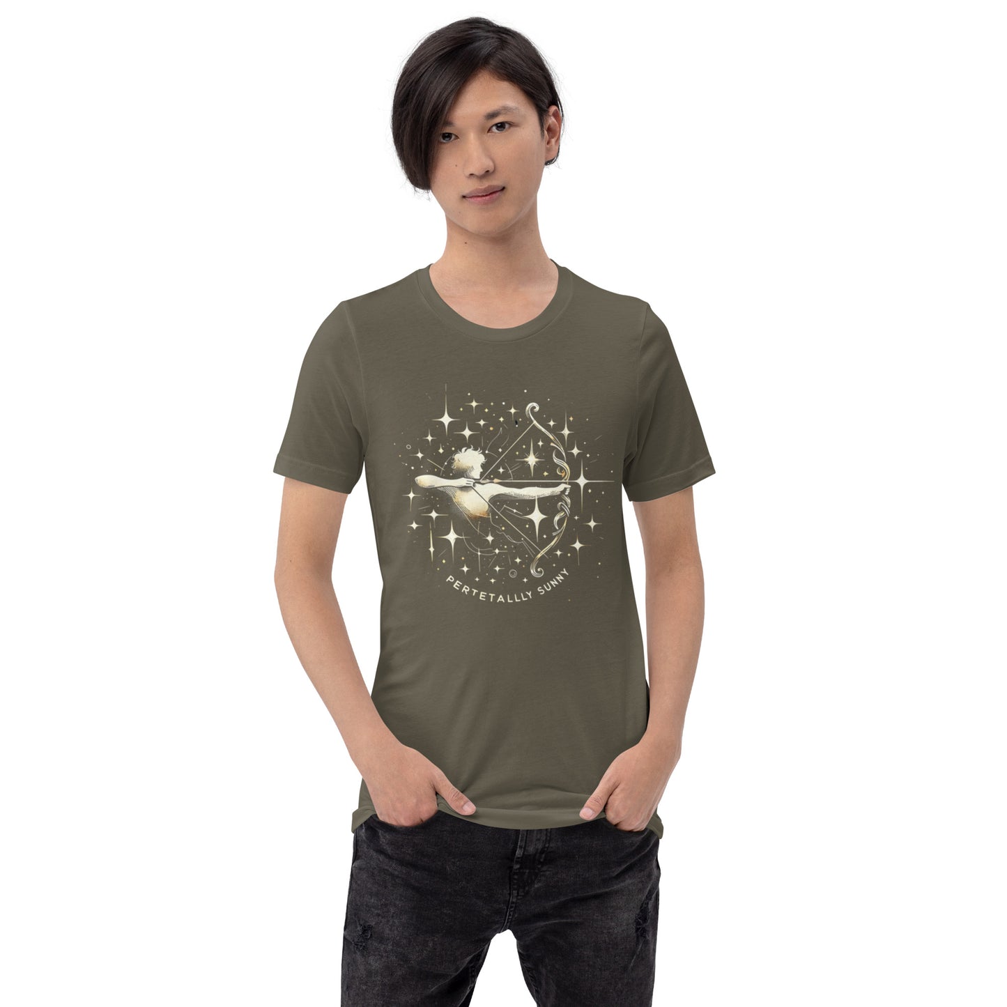 Unisex Perpetually Sunny Sagittarius T-Shirt – The Archer's Spark | Star Sign Series