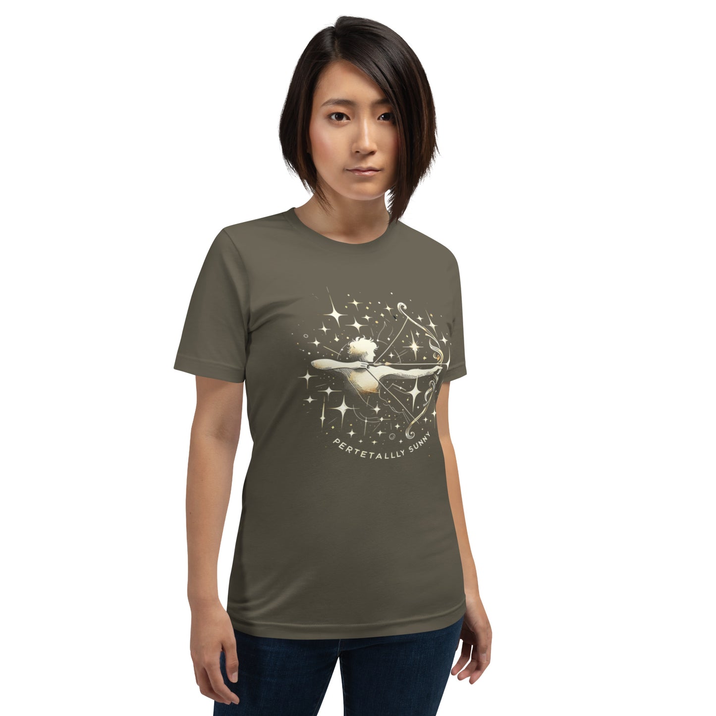 Unisex Perpetually Sunny Sagittarius T-Shirt – The Archer's Spark | Star Sign Series