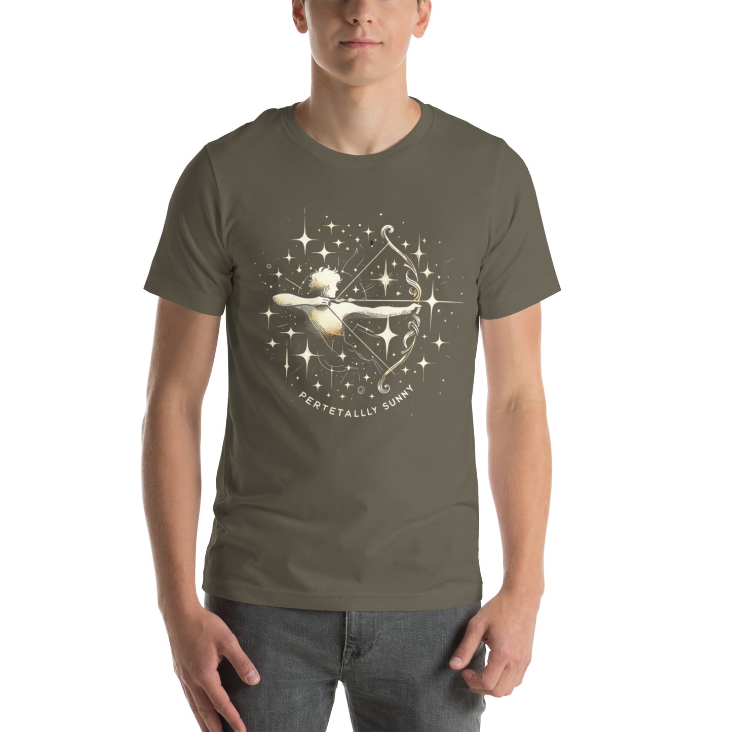 Unisex Perpetually Sunny Sagittarius T-Shirt – The Archer's Spark | Star Sign Series