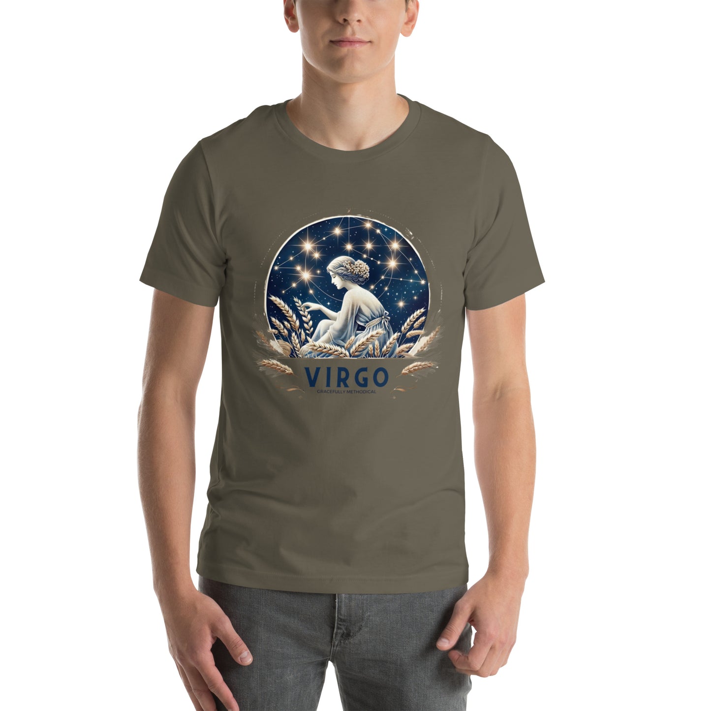 Unisex Virgo's Celestial Harvest - Starlit Methodical Zodiac T-Shirt