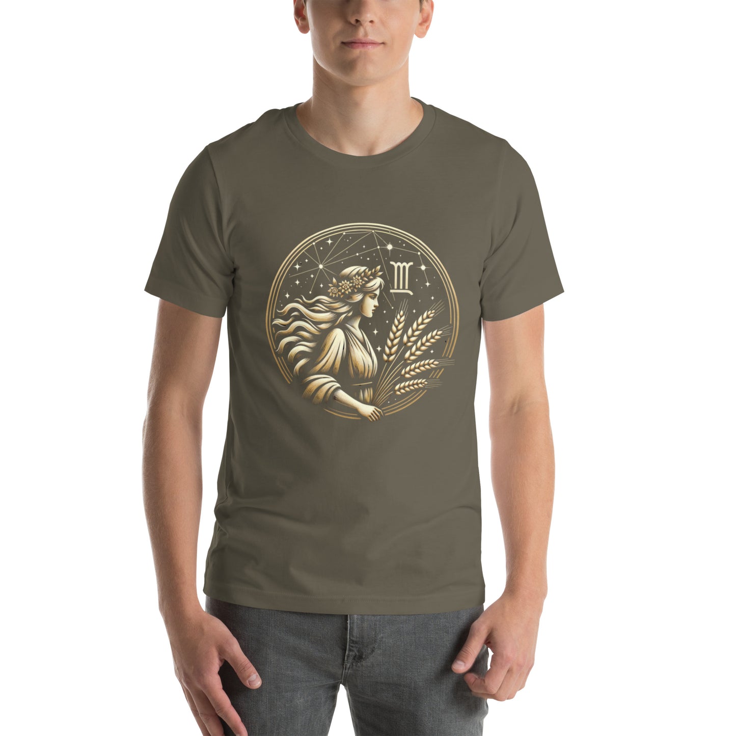 Unisex Virgo Harvest – Celestial Maiden's Embrace T-Shirt