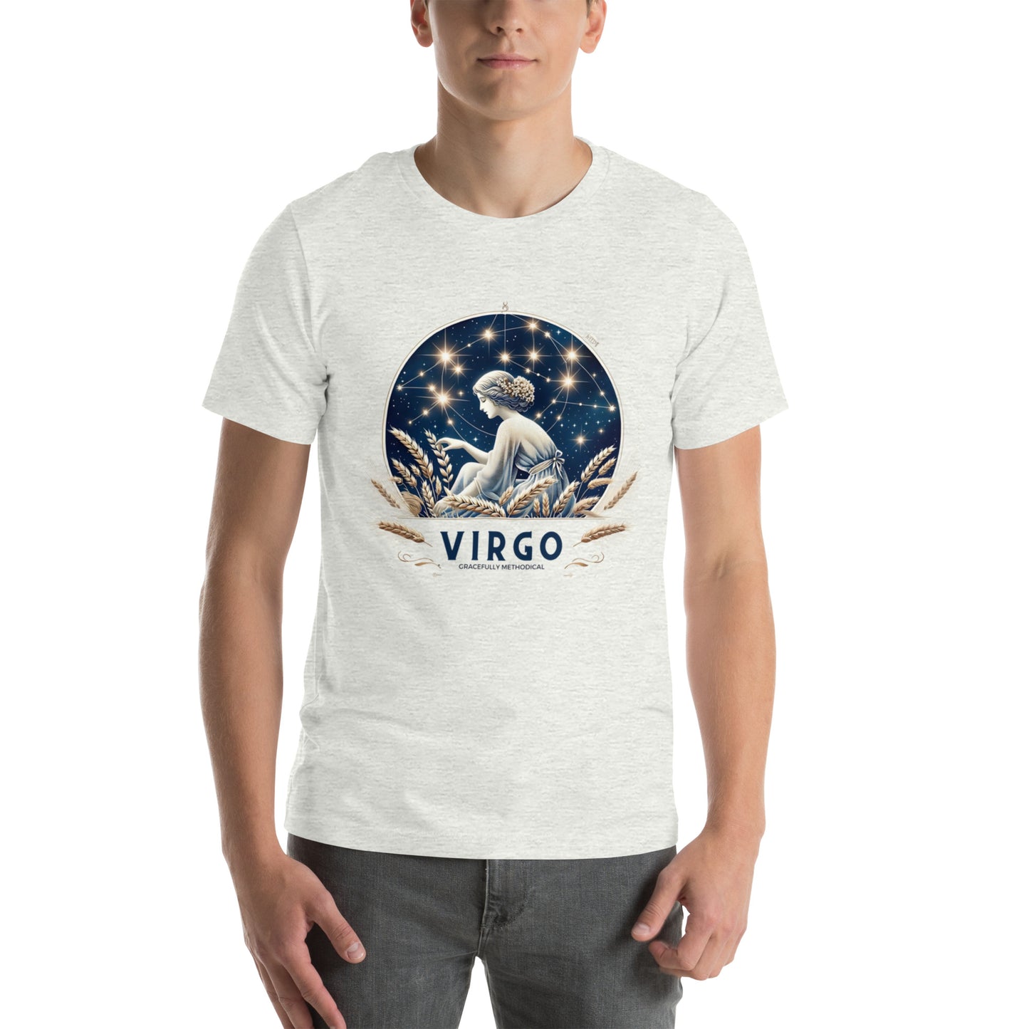 Unisex Virgo's Celestial Harvest - Starlit Methodical Zodiac T-Shirt