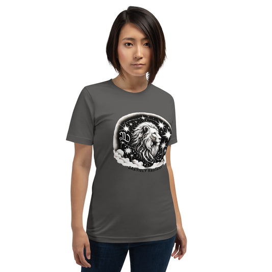 Unisex Leo Zodiac Sign T-Shirt - 'Bravely Radiant' Astro Design