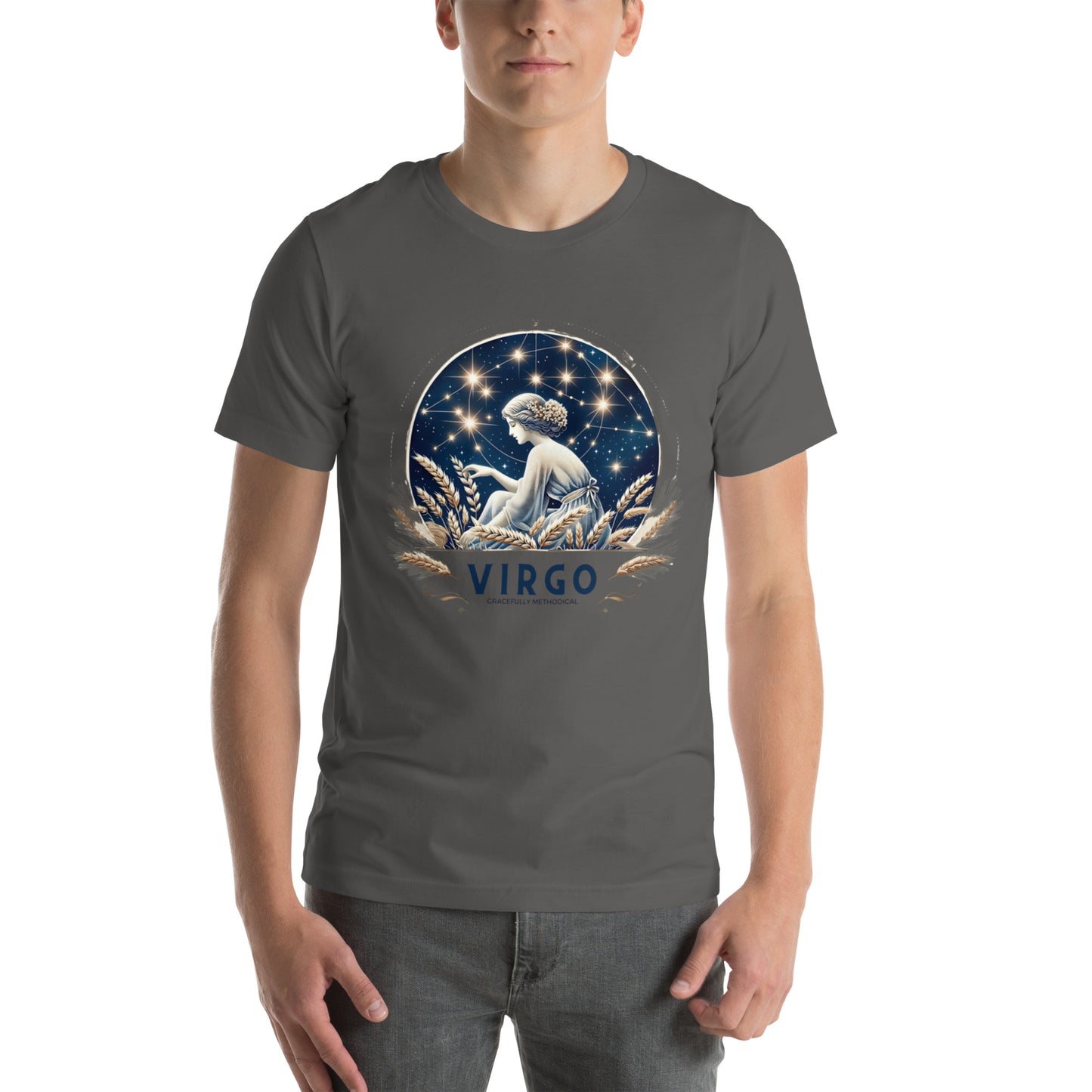 Unisex Virgo's Celestial Harvest - Starlit Methodical Zodiac T-Shirt