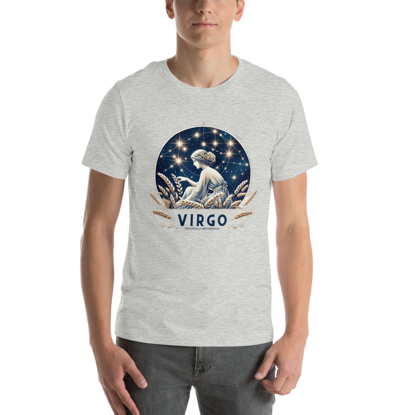 Unisex Virgo's Celestial Harvest - Starlit Methodical Zodiac T-Shirt