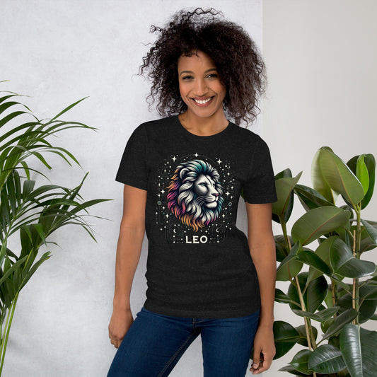 Unisex Leo Majestic Mane T-Shirt - Zodiac Power