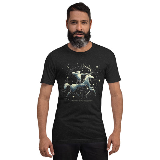 Unisex Sagittarius 'Architect of Audacious Dreams' T-Shirt – Galactic Archer Design