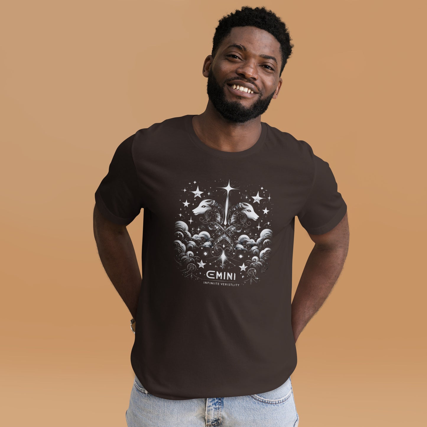 Unisex Infinite Versatility – Gemini Cosmic Harmony T-Shirt