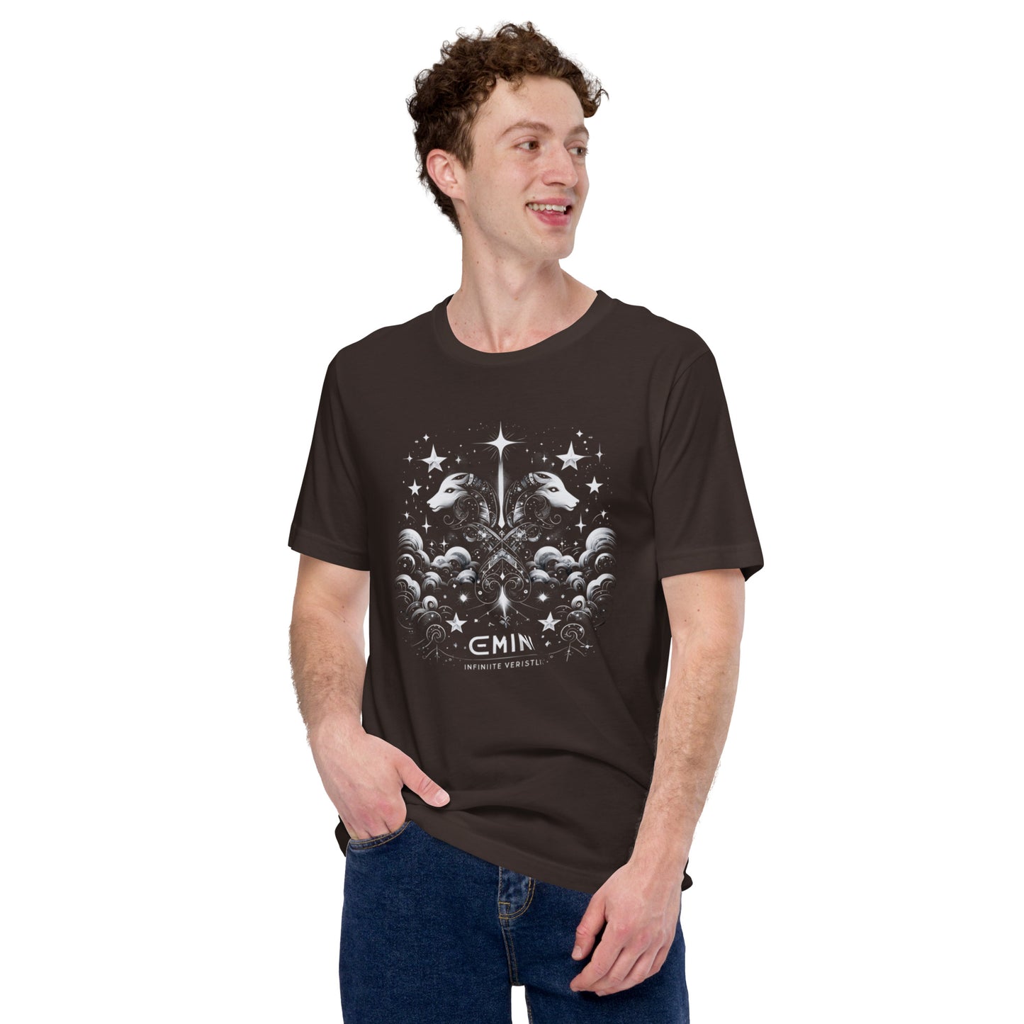 Unisex Infinite Versatility – Gemini Cosmic Harmony T-Shirt