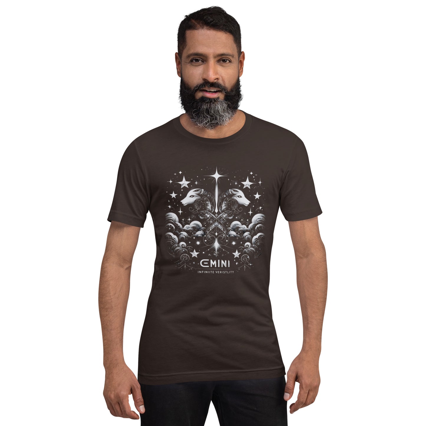 Unisex Infinite Versatility – Gemini Cosmic Harmony T-Shirt